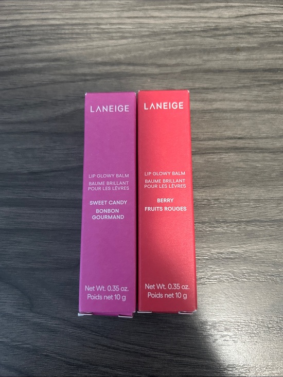 LANEIGE Other - LANEIGE Lip Glowy Balm Duo — Sweet Candy (Pink) & Berry (Red)